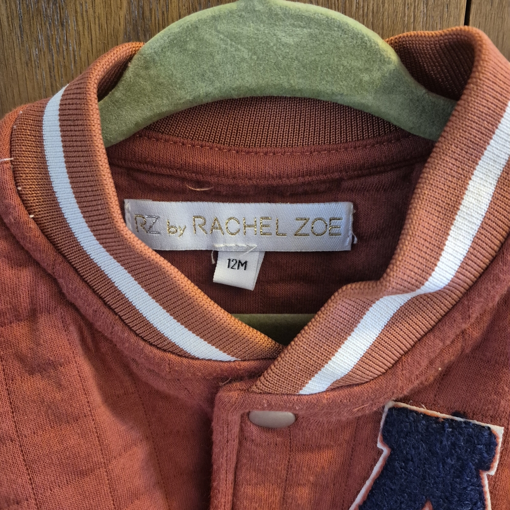 Red and White Quilted Varsity Jacket 12 M - Picture 4 of 4